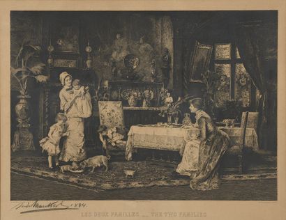 null MUNKACSY Mihaly, 1844-1900

The two families, 1880

etching in black engraved...