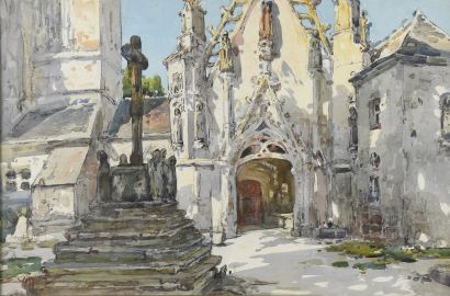 null VILLON Eugène, 1879-1951

Thegonnec, Chapelle bretonne

aquarelle et gouache

signée...