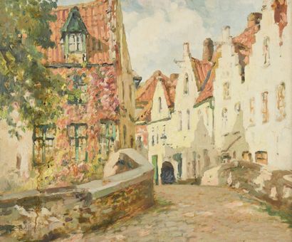 null VILLON Eugène, 1879-1951

Bruges, façades au soleil

huile sur panneau

signé...