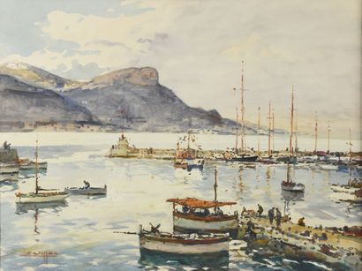 VILLON Eugène, 1879-1951

Port of Monte-Carlo

watercolor...
