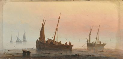 null GUDIN Henriette, 1825-1892

The departure of the fishermen

oil on panel

signed...