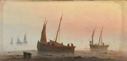 null GUDIN Henriette, 1825-1892

Le départ des pêcheurs

huile sur panneau

signé...