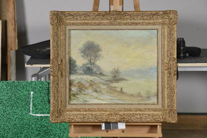 null SCHUFFENECKER Claude Émile, attributed to
Edge of a river
oil on canvas (restorations)
unsigned,...