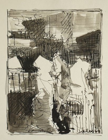 null KALLOS Paul, 1928-2001

Composition, 1960

pen and ink drawing and black wash...