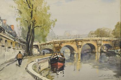 null VILLON Eugène, 1879-1951

Pont-Neuf and the quays, Paris, 1936

watercolor and...