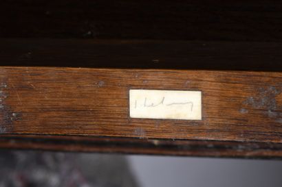 null Jules LELEU (1883 - 1961) 

Coffee table in Macassar ebony veneer with a rectangular...