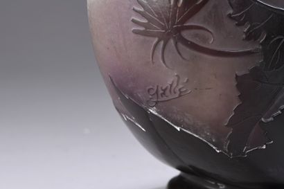 null ETABLISSEMENTS GALLE 

An ovoid vase with a flattened body and a flared neck...