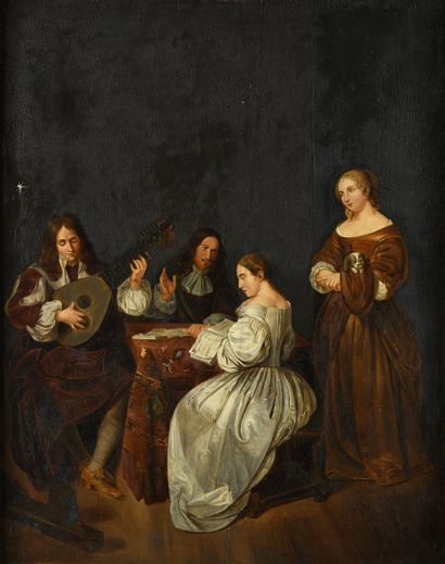 null DUTCH SCHOOL 

In the taste of the 17th century.



The little concert

Oil...
