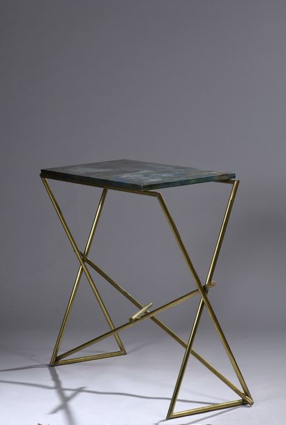 CONTEMPORARY WORK 

Console with green tinted...