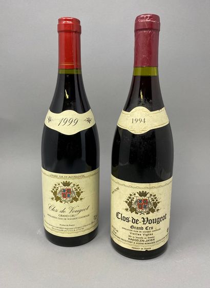null 2 bottles CLOS VOUGEOT, (1 Haegelen-Jayer 1994, 1 Laforest 1999)