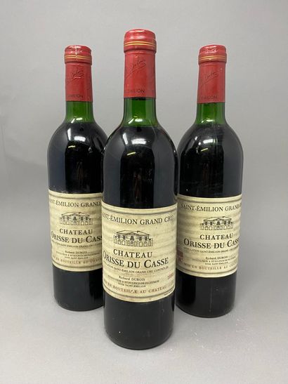 null 3 bottles CH. ORISSE DU CASSE, St-Emilion 1985