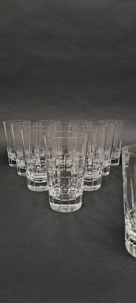 null Part of service of glasses out of cut crystal including eleven glasses with...