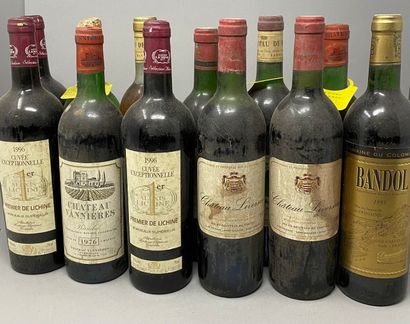 null Set of 12 bottles including Bandol, Chateau de Pibarnon, Chateau Vannière and...