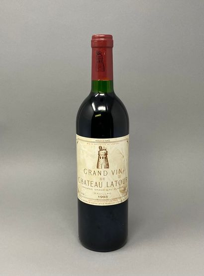 null 1 bottle CH. 	LATOUR, 1° cru Pauillac 1993 (stained)
