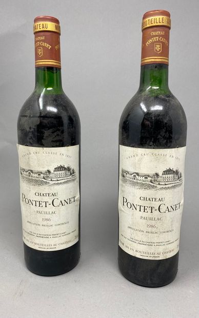 null PONTET CANET, Pauillac, 1986.
2 bottles, LB.