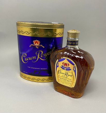 null 1 Bottle CANADIAN WHISKY Crown Royal (metal box)