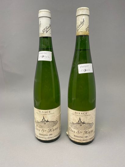 null 2 bottles Alsace, Clos Ste Hune, Riesling 1983
