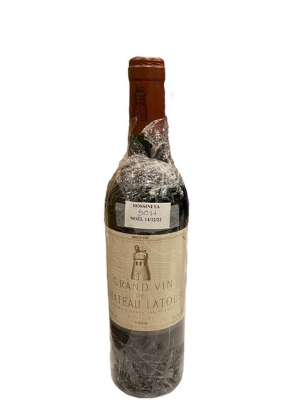 null 1 bottle Château Latour, Pauillac 1988