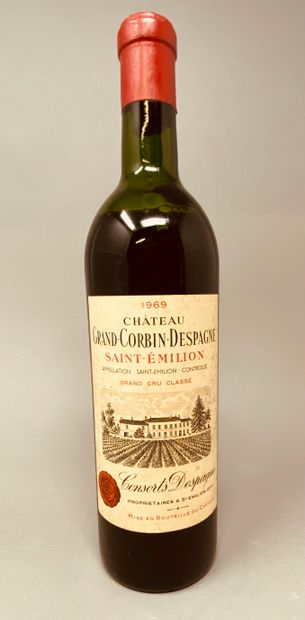 null 1 bottle, château GRAND CORBIN DESPAGNE 1969 (NB)