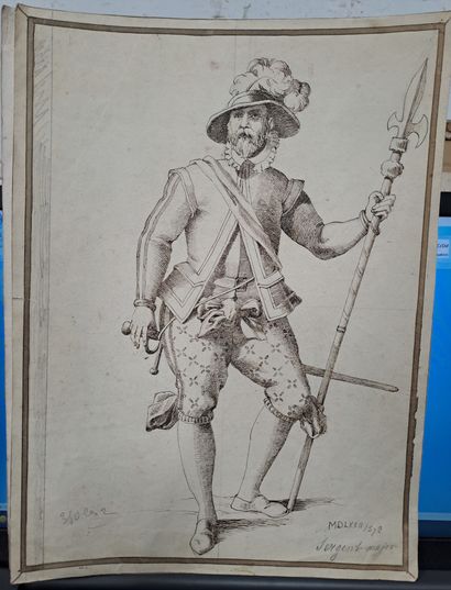 null FRENCH SCHOOL of the 19th century

Study of a man with a halberd

Pen and brown...
