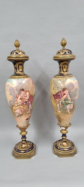 SEVRES (In the taste of) 
Pair of covered...