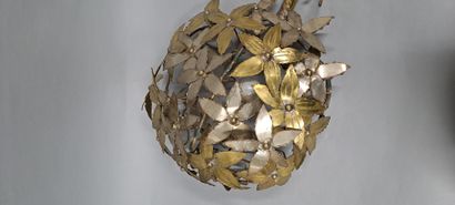 null CONTEMPORARY WORK 
Wall lamp with four lights with body of trees flowered out...