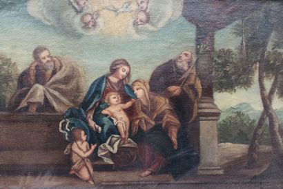 null ECOLE ITALIENNE 
Dans le Goût du Milieu du XVIIe siècle

La Sainte famille avec...