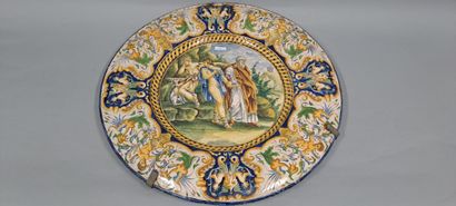 Large earthenware dish in the taste of Urbino
Italy,...