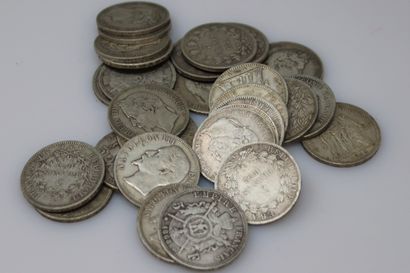 Lot of 28 silver coins including: 
- 9 x...