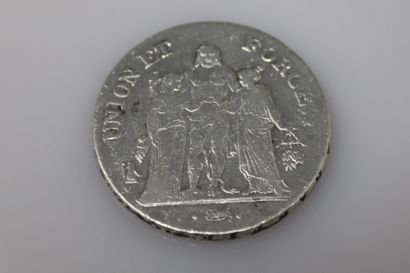 Silver coin of 5 francs 