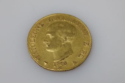 Gold coin of 40 Lire Napoleone Imperatore...