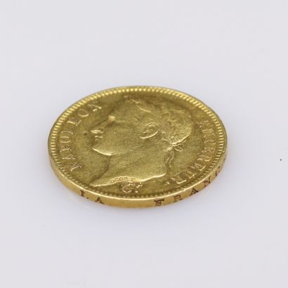 Gold coin of 40 Francs Napoleon I (1811 A).
Weight...