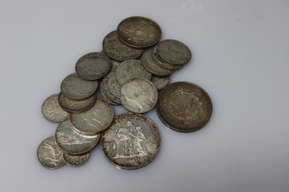 Lot of various silver coins including 50...