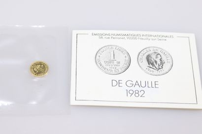 null Monnaie de Paris Lot de deux pièces en or 999/1000 de 1 gramme Germinal commémorative...