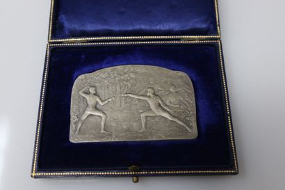 Silver medal of the fencing society by Coudray,...
