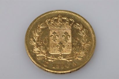 null CHARLES X
40 Francs gold 1830 A
Recessed edge 
TTB
