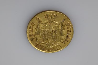 null Gold coin of 40 Lire Napoleone Imperatore (1808 M)
Weight : 12,88 g.