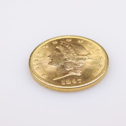 null Pièce en or 20 dollars (1897), Philadelphie.
Poids : 33.4 g.