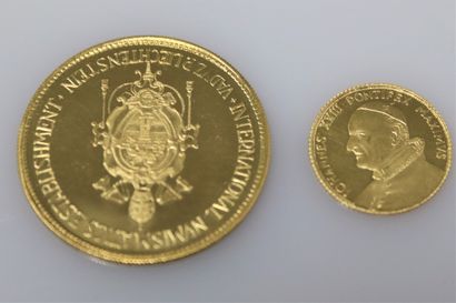 null Lot of two gold medals John XXIII private minting
Vaduz Liechtenstein 
Weight...