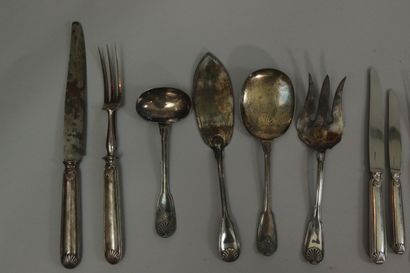 null Part of a silver cutlery service (950) 

Goldsmith Louis COIGNET and Amédée...