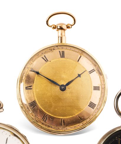 null ANONYMOUS 

About 1820

N° 3930

18k (750) yellow gold music pocket watch, gold...