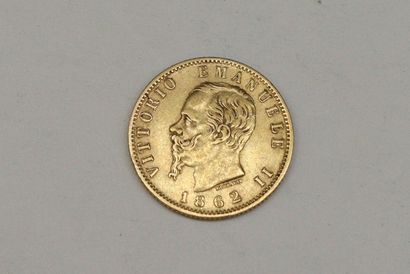 Gold coin of 20 Lira Vittorio Emanuele II...