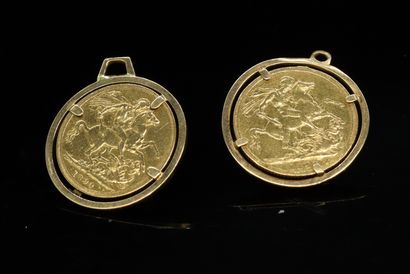 
Lot of two gold Victoria sovereigns (1890...