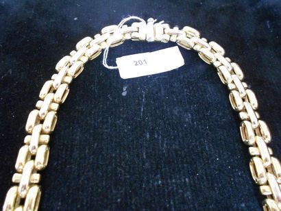Large collier articulé en or de deux tons,...