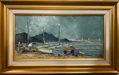 null Lot : 

VALE M. 

fishermen by the sea, 2004

oil on canvas signed and dated...