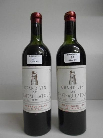 null 2 Bouteilles CH. LATOUR, 1° cru, Pauillac 938 (une MB, une LB/MB)