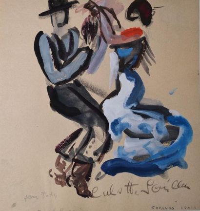 TOTH Jean, 1899 -1972 Danseurs classiques - Flamenco - Etc... Douze aquarelles gouachées...