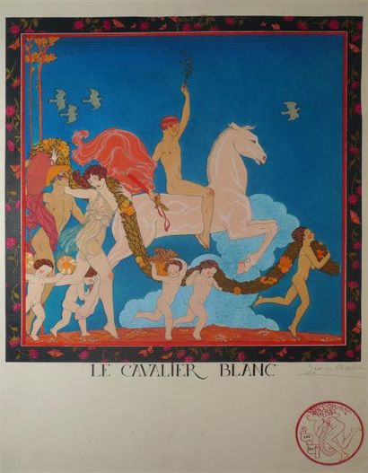 BARBIER Georges, 1882 -1932 Les Bienfaits de la Paix - Le Cavalier blanc - Agressus...