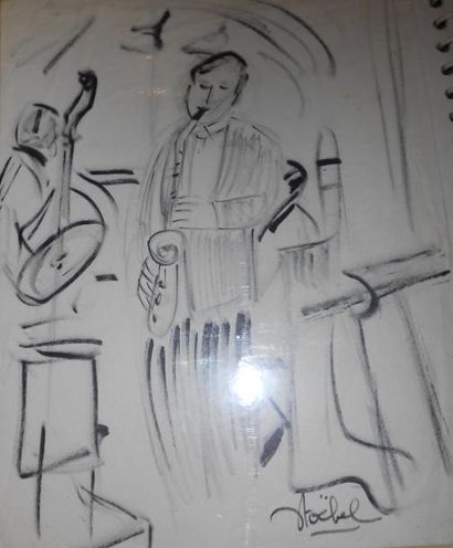 STOEBEL Edgar (1909-2001) Sujets divers 15 dessins, signés, tailles diverses
