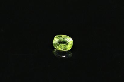 null Oval peridot on paper. 

weight : 1.83 ct.